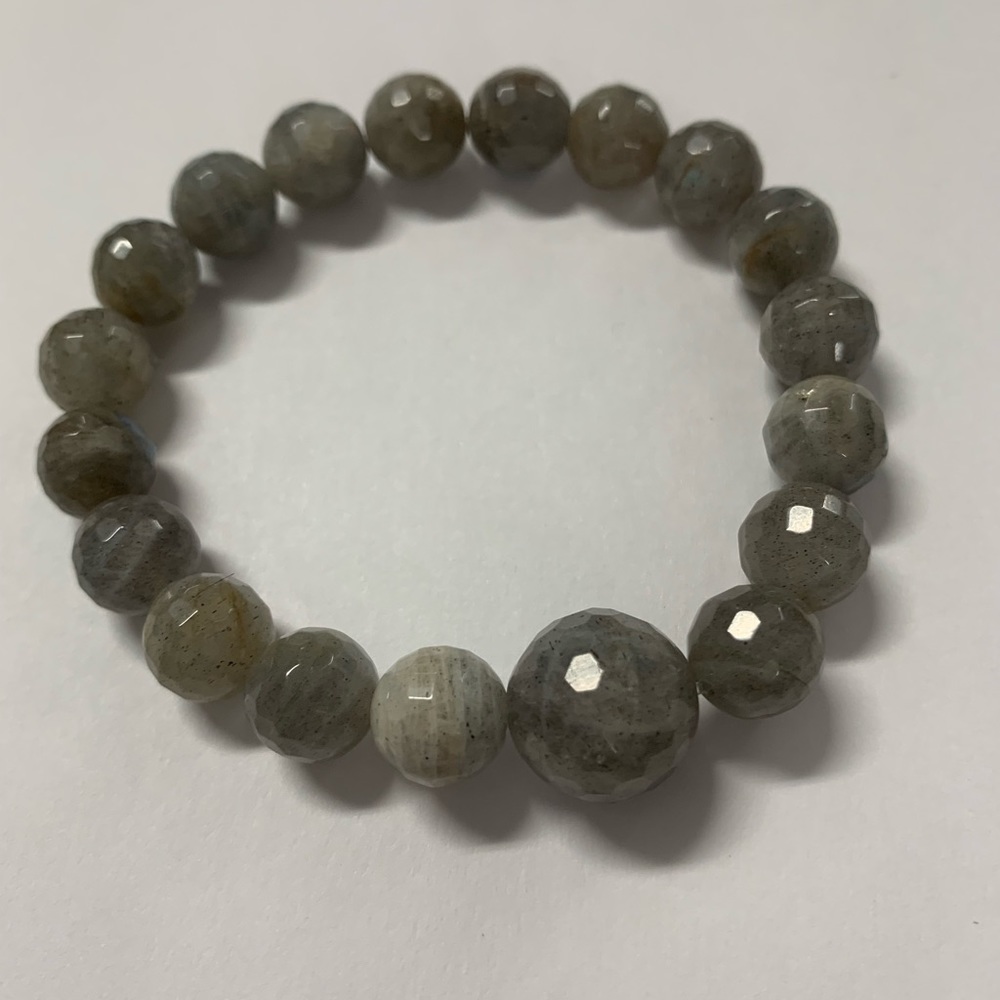 Natural labradorite bead stretch bracelet new